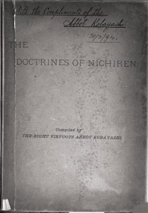 The Doctrine of Nichiren bookcover