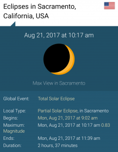 Sacramento Eclipse Info